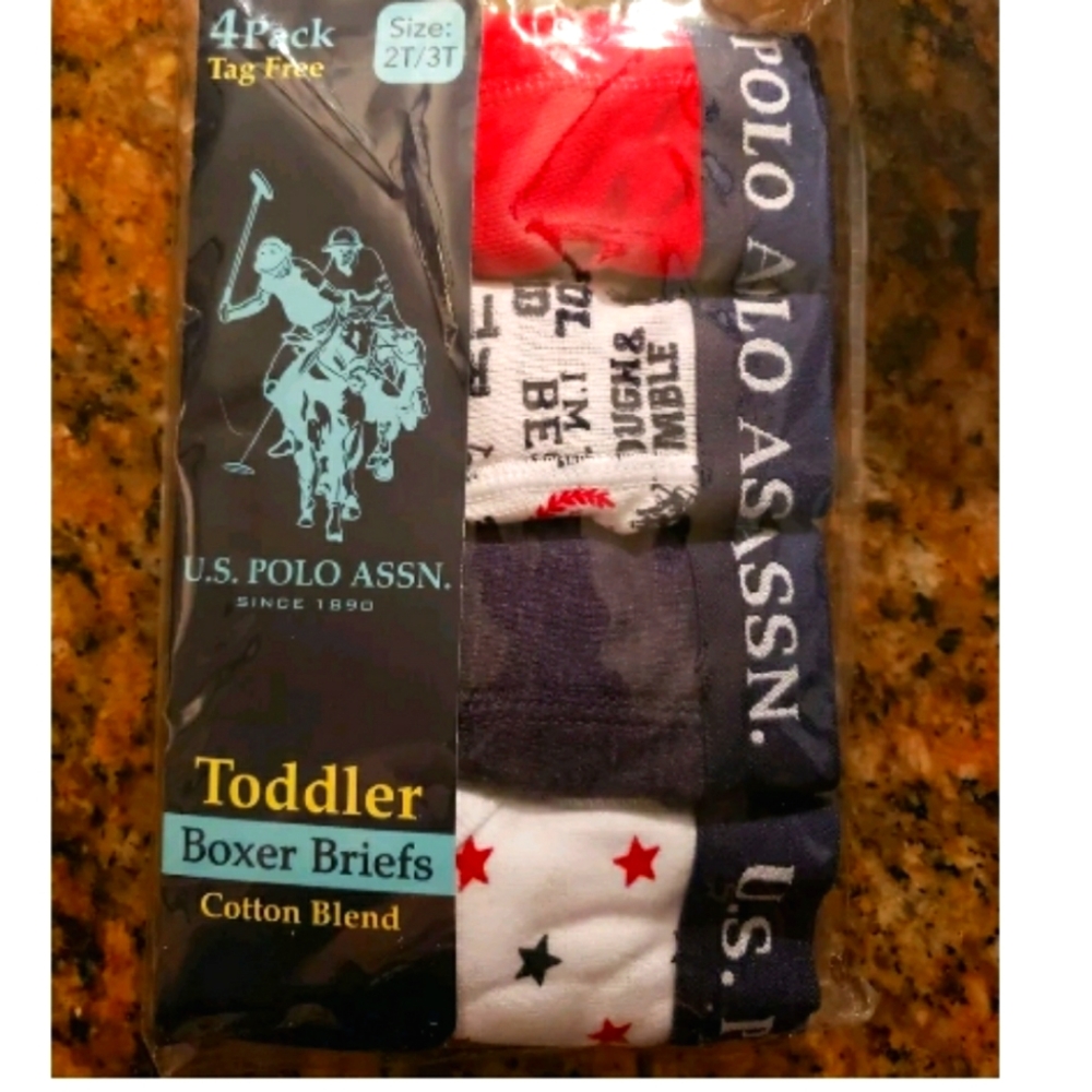 US Polo Boy's 4-Pack Boxer Brief Cotton Blend